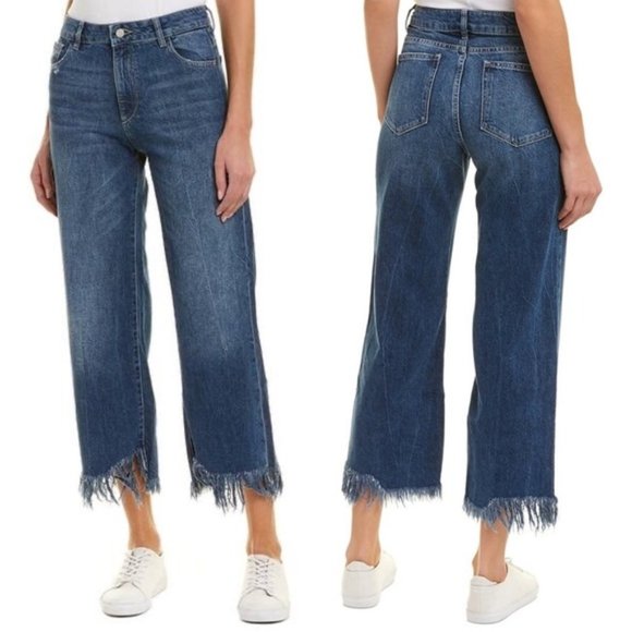 DL1961 Hepburn High Rise Wide Leg Jeans Goldfield - Picture 1 of 13